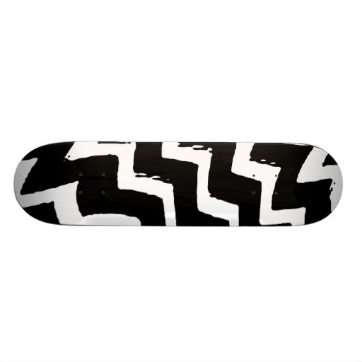 Zebra-Zickzack Skateboarddeck