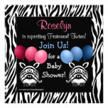 Zebra-Zwillingsbruder-Babyparty-Einladung