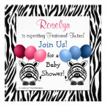 Zebra-Zwillingsbruder-Babyparty-Einladung