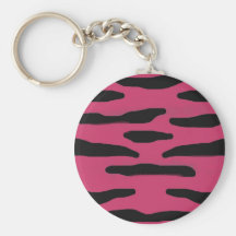 Zebradruck im rosa keychain schlüsselband