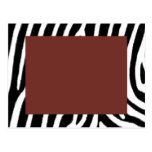 Zebradruck mit roter Mitte Postkarten