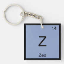 Zed Name Chemistry Element Periodic Table Acrylic Keychains