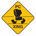 Zeichen der Computerüberfahrt (Xing) Acryl Ausschnitte