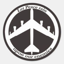 Zeichen des Friedens B-52 Runde Aufkleber