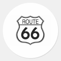 Zeichen des Weg-66 Runde Sticker