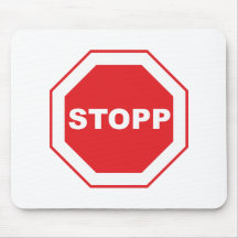 Zeichen sign stopp mauspad