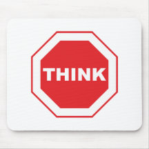 Zeichen sign think mousepad