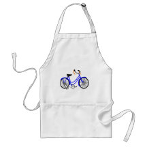 Zeichnendes Fahrrad, Fünfzigerjahre Art Schürze