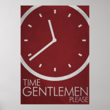 Zeit-Herren, bitte! Unbedeutendes Plakat