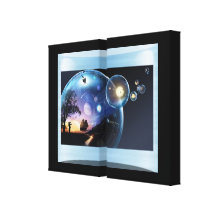 Zeit in einer Blase Galerie Falt Leinwand