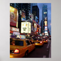 Zeit-quadratische Taxis Plakatdrucke