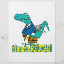 Zeit, sich alten Arbeitsdinosaurier zurückzuziehen Flyerbedruckung