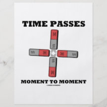 Zeit vergeht Moment zum Moment (magnetischer Quadr Flyer Druck