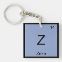 Zeke Name Chemistry Element Periodic Table Acrylic Key Chains