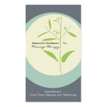 Zen-Bambusmassage-Therapie-Visitenkarte - Grau