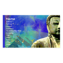 Zen-Buddha-Visitenkarte, verstädtert