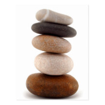 Zen-Felsen; Postkarte