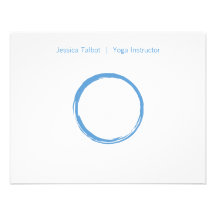 ZEN-KREIS IM HIMMEL-BLAU flaches Notecard Individuelle Ankündigungen