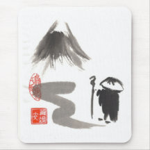 Zen-Mönch auf Reise Mousepads