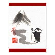 Zen-Pilger-Postkarte