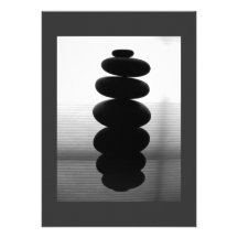 Zen-Steine Einladungskarte