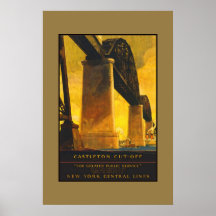 Zentrale Linien Vintages Reise-Plakat-New York