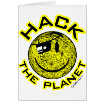 Zerhacken Sie den Planeten Grußkarte