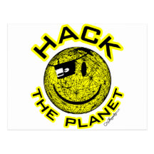 Zerhacken Sie den Planeten Postkarten