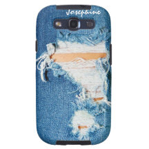 Zerrissene Faden - zerrissene Denim-Blue Jeans