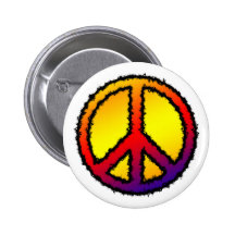 Zickzack-Friedensknopf Button