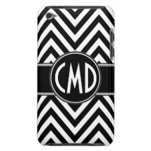 ZICKZACK iPod-Kasten DES MONOGRAMM-INITIALEN-SCHWA iPod Case-Mate Case