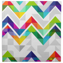 Zickzack Regenbogen Stoff Serviette