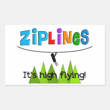 ZipLine Liebhaber-Geschenke Rechrteckaufkleber