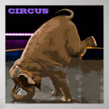 Zirkus-Elefant darstellend Poster