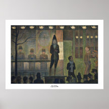 Zirkus-Nebenaufführung durch Georges Seurat Posterdrucke