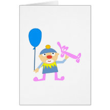 Zirkusclown mit Ballon Karten