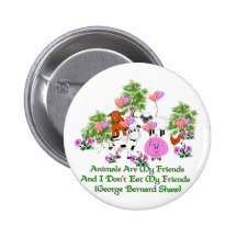 Zitat G.B. Shaw Vegetarian Button