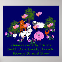 Zitat G.B. Shaw Vegetarian Plakate