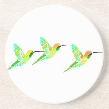 Zitronen-Limone Sorbet-Kolibris Untersetzer