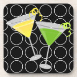 Zitronen-Tropfen und Limone Martini-Untersetzer