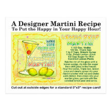 Zitronendrops-Martini-Rezept-Postkarte