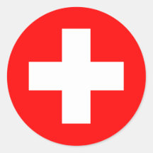 Zivile Fahne von der Schweiz, Schweden Flagge Sticker