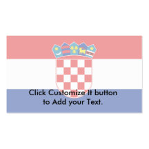 Zivile Fahne von Kroatien, Kroatien Flagge Visitenkarte