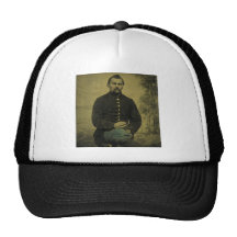 Ziviler Kriegs-Gewerkschafts-Soldat Tintype Trucker Kappe