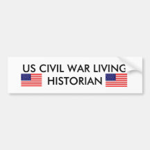 Ziviler Kriegs-lebender Historiker US Autosticker