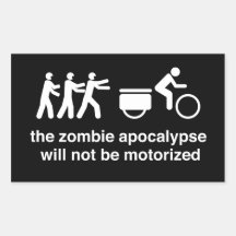 Zombie-Apokalypse (Blatt von 4) Rechteckige Sticker