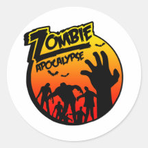 Zombie-Apokalypse Runder Aufkleber
