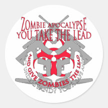 Zombie-Apokalypse Runder Aufkleber