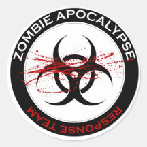 Zombie-Apokalypse-Warteteam-Aufkleber