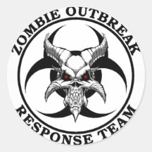 Zombie-Ausbruch-Biogefährdung-Dämon Runde Sticker